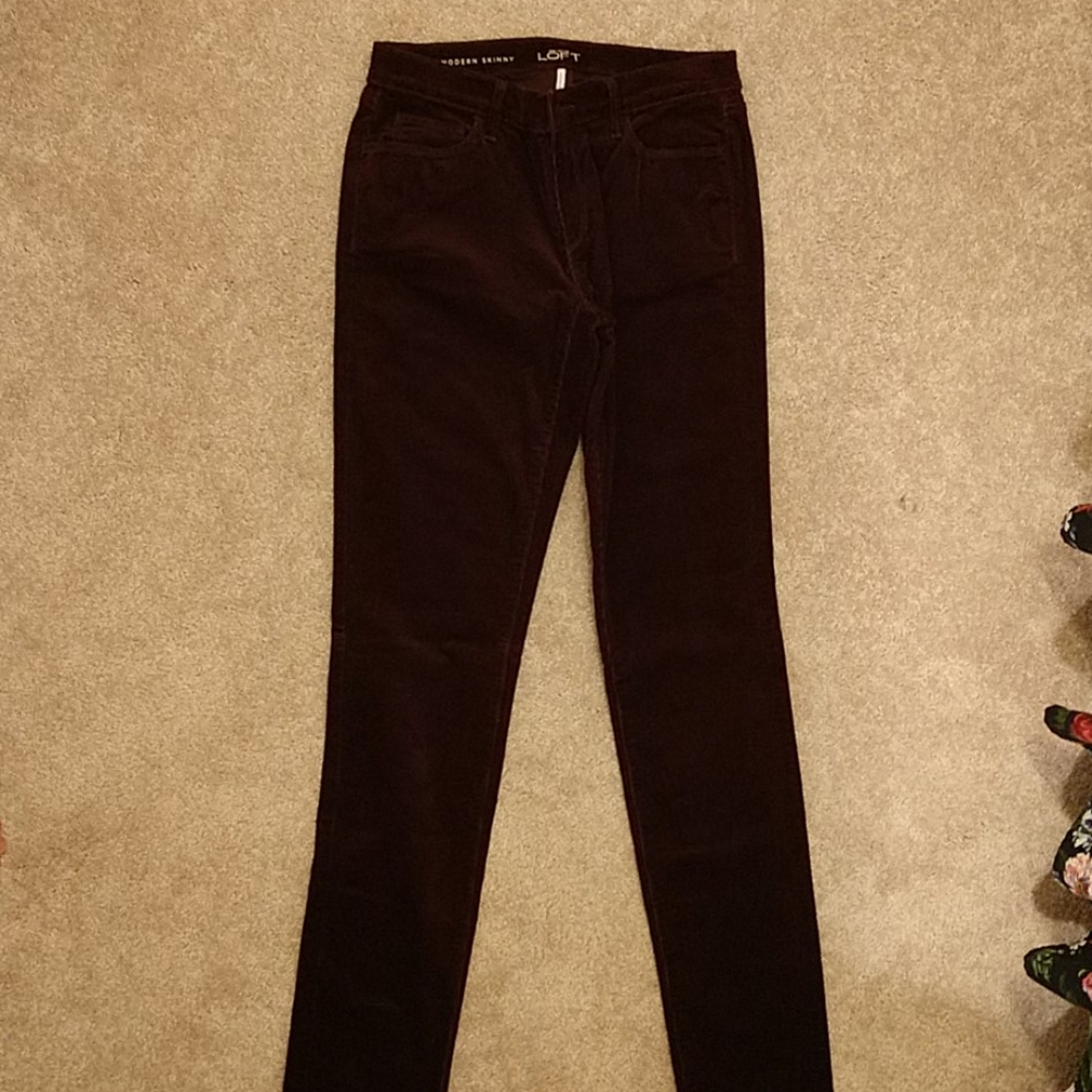 Loft Corduroy Modern Skinny Pants 4 Tall